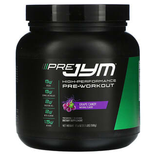 JYM Supplement Science, مكمل غذائي Pre JYM ، لما قبل التمارين الرياضية ، بنكهة العنب ، 1.1 رطل (500 جم)