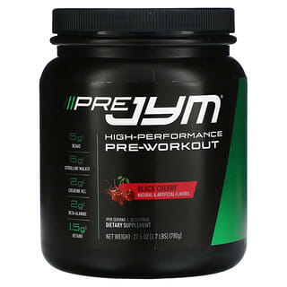 JYM Supplement Science, Pre JYM, High-Performance Pre-Workout, Black Cherry, 780 g (1,7 lbs.)