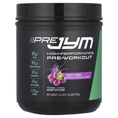 Pre JYM（プレジム）、ハイパフォーマンス プレワークアウト、グレープキャンディー、750g（1.65ポンド）