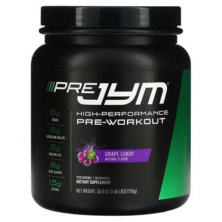 JYM Supplement Science, Pre JYM, High Performance Pre-Workout, Traubenzucker, 750 g (1,65 lbs.)