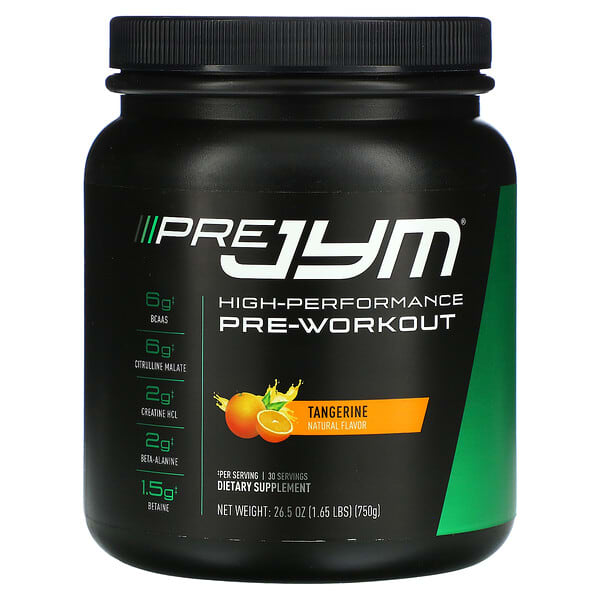 JYM Supplement Science, Pre JYM，高性能氮泵，橘子，1.65 磅（750 克）