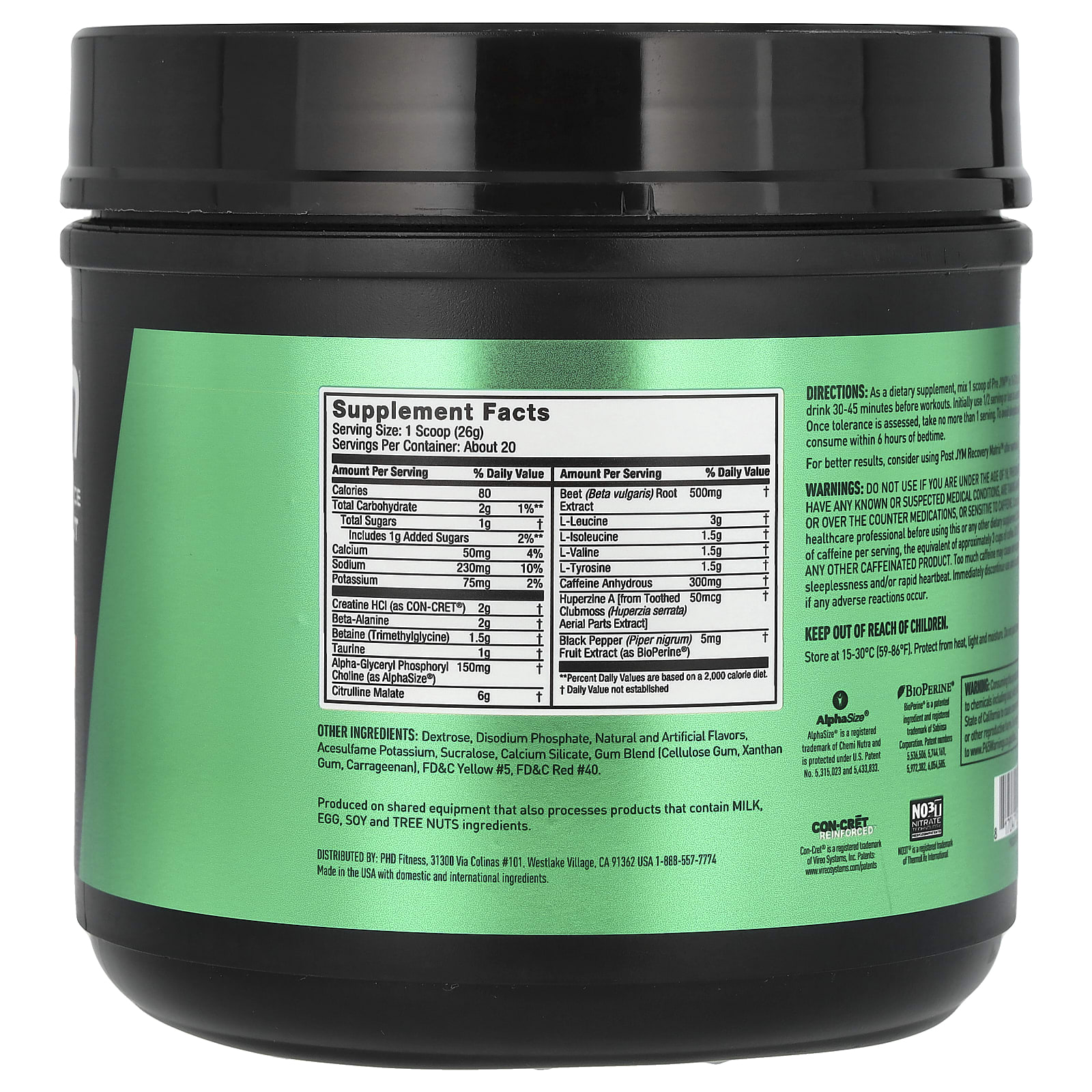 JYM Supplement Science, Pre JYM, High Performance PreWorkout, Orange