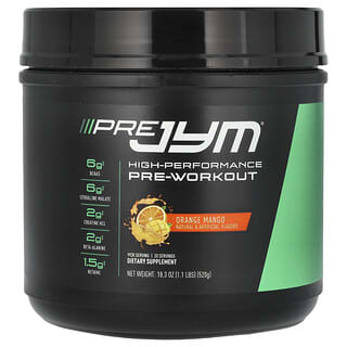 JYM Supplement Science, Pre JYM, High Performance Pre-Workout, Orange Mango, 1.1 lbs (520 g)