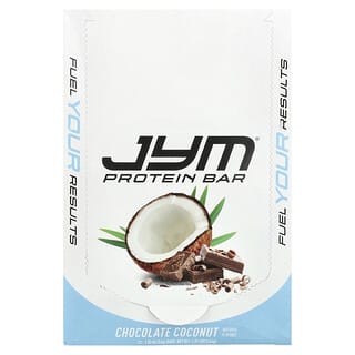 JYM Supplement Science, Barrita proteica, Chocolate y coco, 12 barritas, 52 g (1,83 oz) cada una