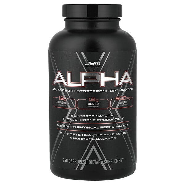JYM Supplement Science, Alpha, Advanced Testosterone Optimization, 240 Capsules