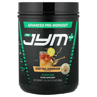 JYM Supplement Science, Pre JYM® Plus, Suplemento preentrenamiento avanzado, Té helado y limonada, 930 g (2,05 lb)