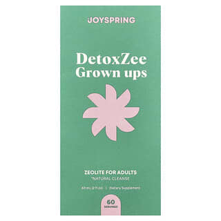 JoySpring‏, DetoxZee Grown Ups, זאוליט למבוגרים,2 אונקיות נוזל (60 מ"ל)
