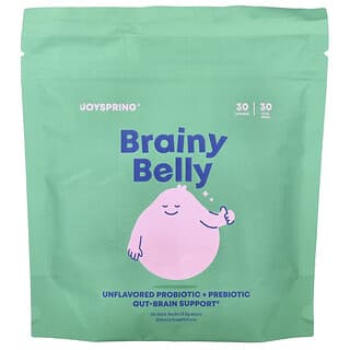 JoySpring, Brainy Belly, Sin sabor, 30 sobrecitos (2,5 g cada uno)