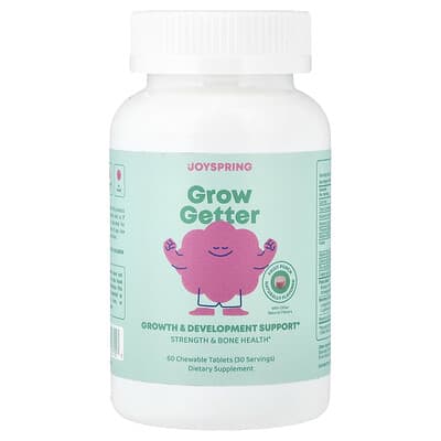 JoySpring, Grow Getter, Ages 4+, Fruit Blend, 60 Chewable Tablets