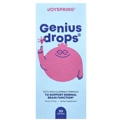 JoySpring, Genius Drops, Focus + Focus, 1 fl oz (30 ml)