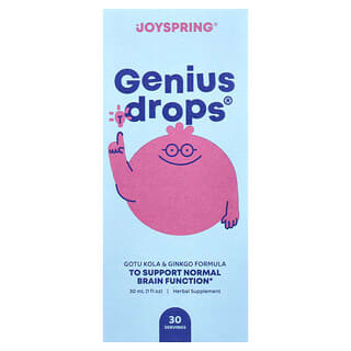 JoySpring, Gotas Genius, Concentración y atención, 30 ml (1 oz. líq.)