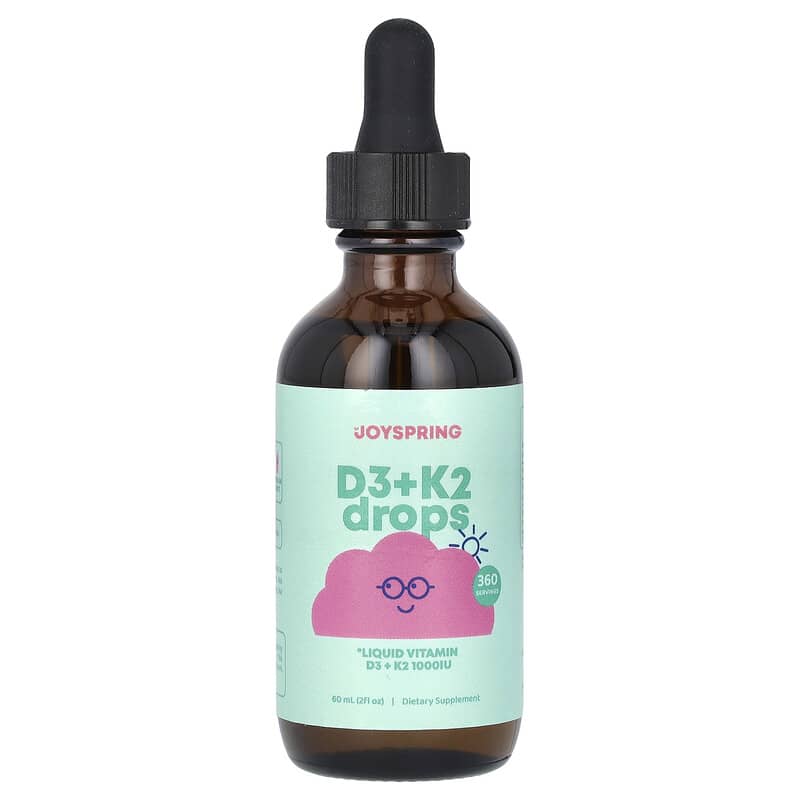 D3 + K2 Drops, 2 fl oz (60 ml)