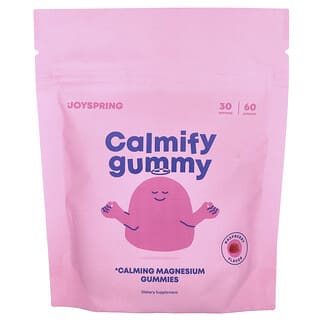 JoySpring, Calmify Gummy, натуральная малина, 60 жевательных таблеток