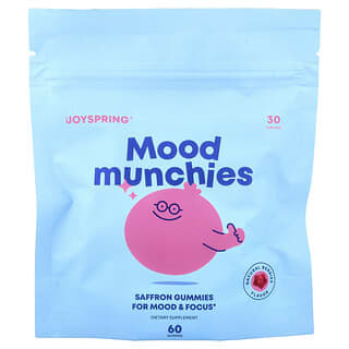JoySpring, Mood Munchies Gummies, Naturliga Bär, 60 Gummies