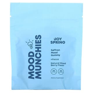 JoySpring, Mood Munchies, натуральное ягодное ассорти, 60 жевательных таблеток