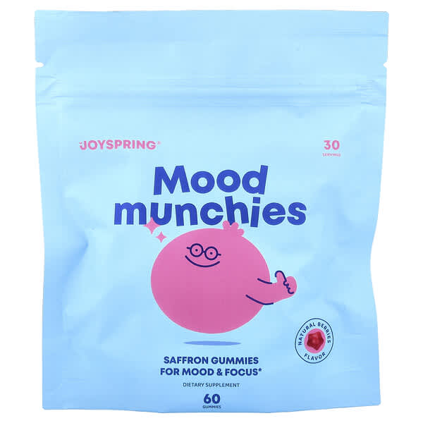 JoySpring, Mood Munchies Gummies, Natural Berries, 60 Gummies — product photo 1