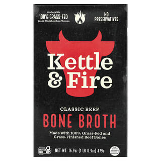Kettle & Fire, Bone Broth, классическая говядина, 479 г (16,9 унции)
