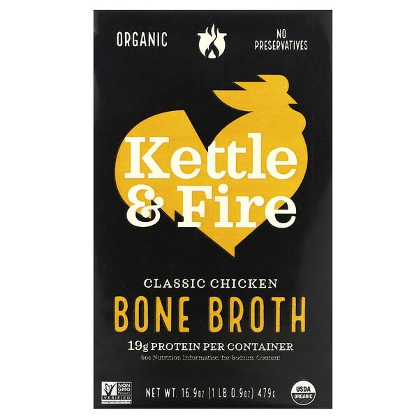 Bone Broth, Classic Chicken, 16.9 oz (479 g)