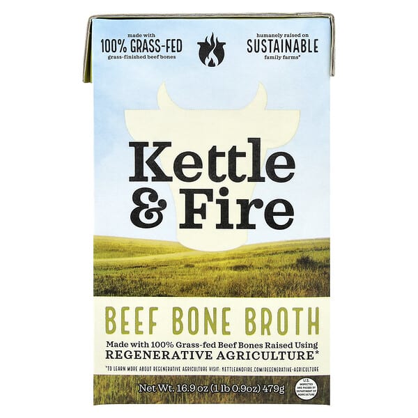 Kettle & Fire, 牛骨湯，16.9 盎司（479 克）