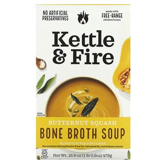 Kettle & Fire, Sopa de caldo de huesos, Calabaza moscada, 479 g (16,9 oz)