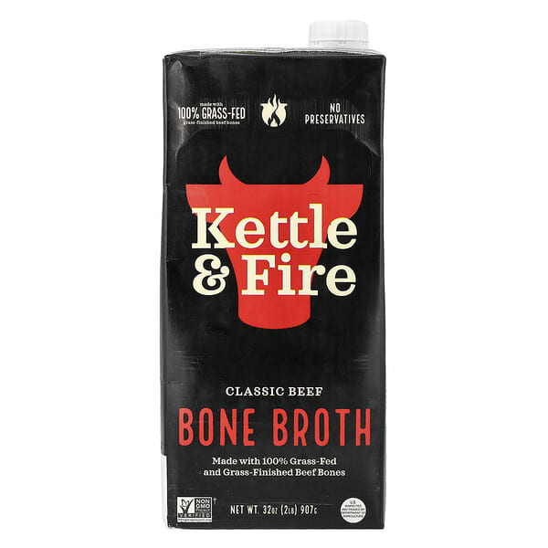 Kettle & Fire, Bone Broth, Classic Beef, 32 oz (907 g) — product photo 1