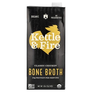 Kettle & Fire, Bottenbouillon, klassieke kip, 32 oz (907 g)
