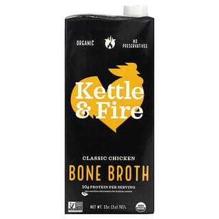 Kettle & Fire, Bone Broth, классический куриный бульон, 907 г (32 унции)