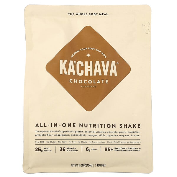 KaChava, 영양 올인원 셰이크, 초콜릿, 434g(15.31oz)