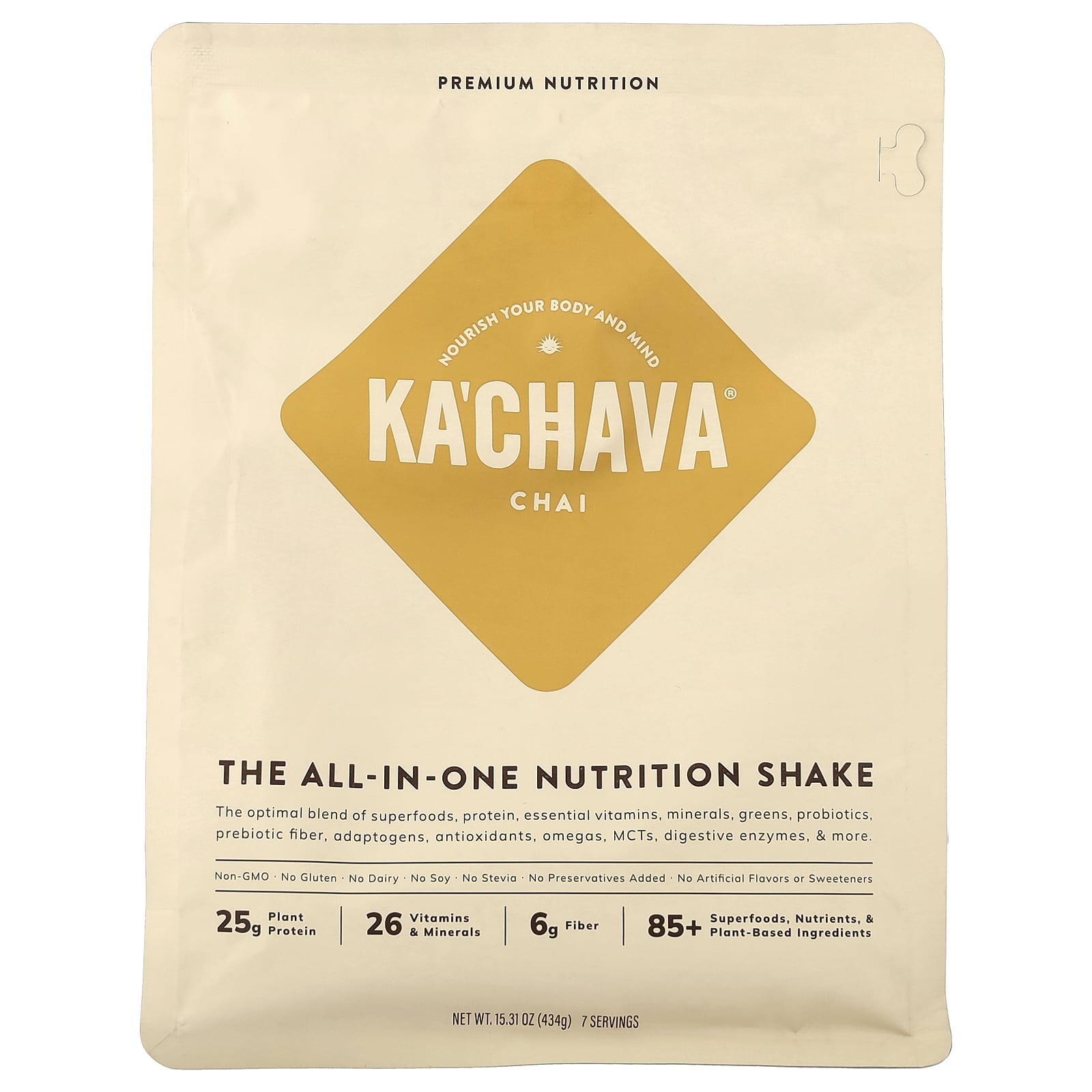 KaChava, универсальный питательный коктейль, чай, 434 г (15,31 унции)