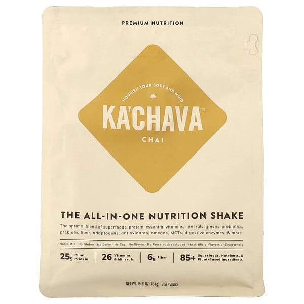 KaChava The All-In-One Nutrition Shake, Chai, 15.31 oz (434 g)