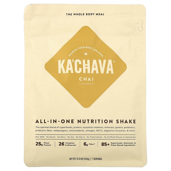 KaChava, 올인원 영양 셰이크, 차이, 434g(15.31oz)