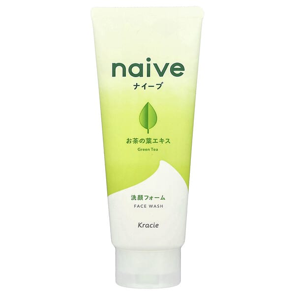 Kracie, Naive, Jabón líquido facial, Té verde, 130 g (4,5 oz)