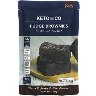 Keto and Co, Mistura para Panificação Keto, Brownies Fudge, 290 g (10,2 oz)