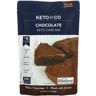 Keto and Co, Mezcla cetogénica para pastel, Chocolate, 258 g (9,1 oz)