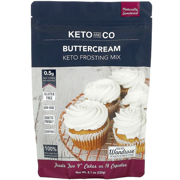 Keto and Co, ケトフロスティングミックス、バタークリーム、230g（8.1オンス）