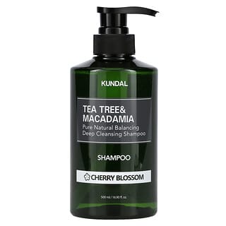 Kundal, Tea Tree & Macadamia, шампунь, вишневый цвет, 500 мл (16,9 жидк. Унции)