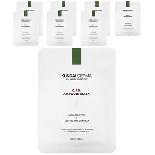 Kundal, Derma, сердечно-легочная реанимация Ампульная косметическая маска, 7 листовых масок, 30 г (1,05 унции) каждая