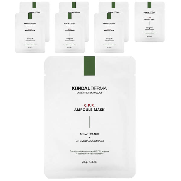 Kundal, Derma, C.P.R.安瓿美容面膜，7 片，每片 1.05 盎司（30 克）