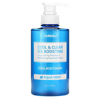 Kundal, Cool & Clear Ice Boosting, прохладный гель для душа, вода с мятой, 500 мл (16,9 жидк. Унции)