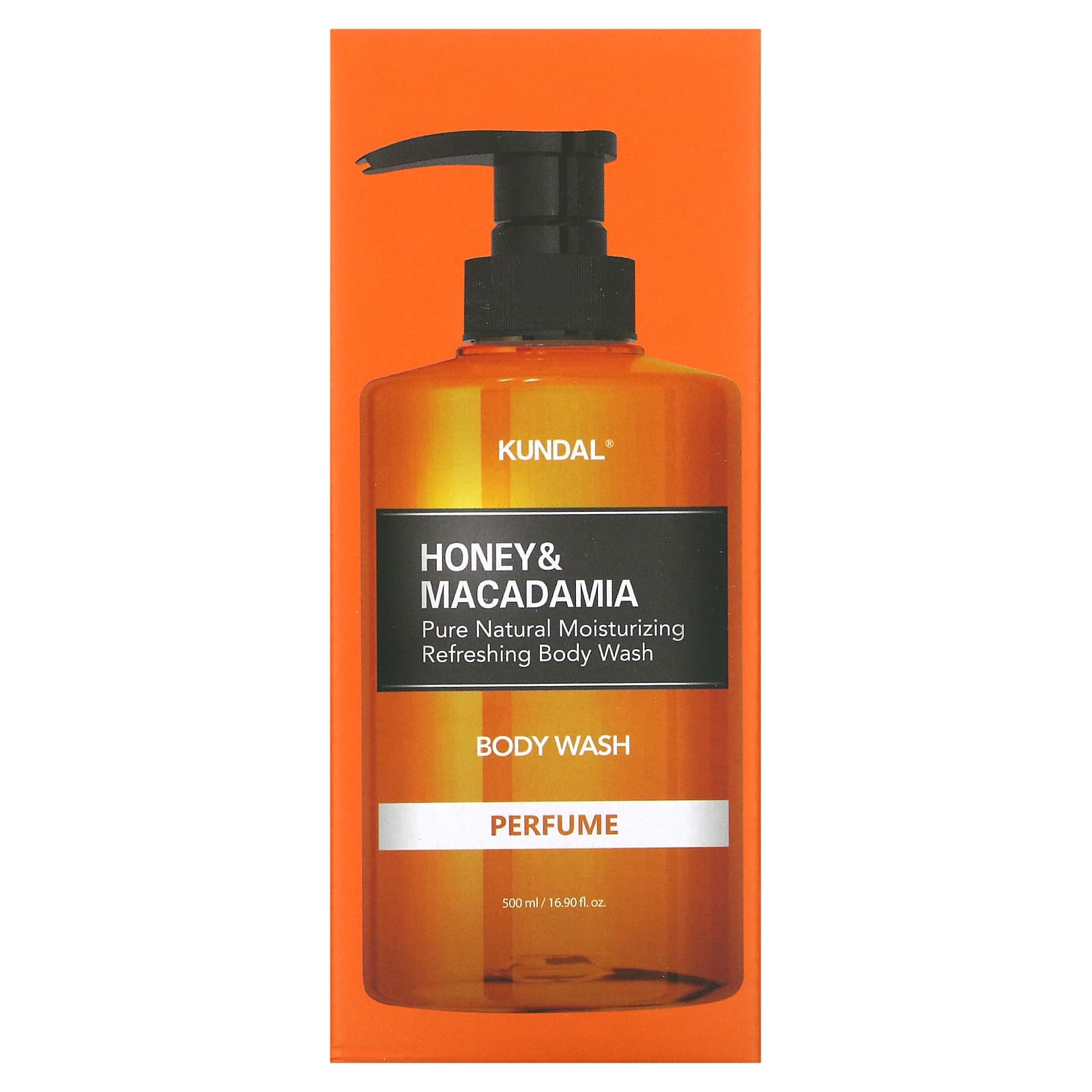 Kundal, 꿀 & 마카다미아, 바디 워시, 베이비 파우더, 500ml(16.90fl oz)