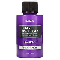 Kundal, 蜂蜜澳洲坚果护发素，白麝香，3.38 液量盎司（100 毫升）