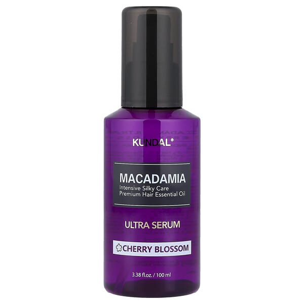 Kundal, 澳洲堅果，超級精華素，櫻花，3.4 液量盎司（100 毫升）
