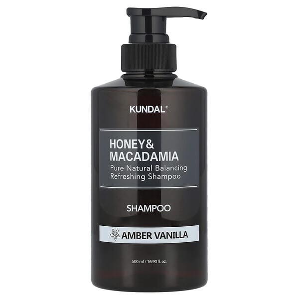 Kundal, 허니 & 마카다미아 샴푸, 앰버 바닐라, 500ml(16.9fl oz)
