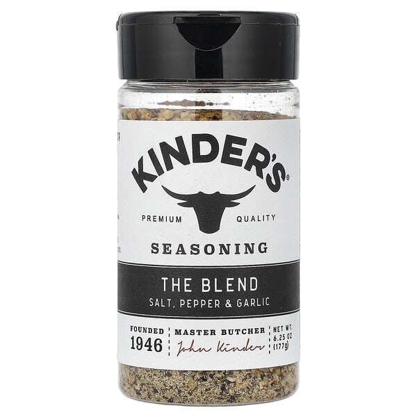 KINDER'S, Seasoning, The Blend, Tuz, Karabiber ve Sarımsak, 177 g (6,25 oz)