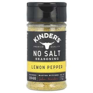 KINDER'S, Assaisonnement sans sel, Poivre et citron, 73 g