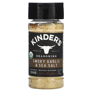 KINDER'S, シーズニング、スモーキーガーリック＆海塩、113g（4オンス）