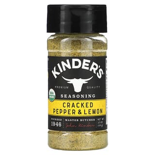KINDER'S, シーズニング、粗挽きコショウ＆レモン、99g（3.5オンス）