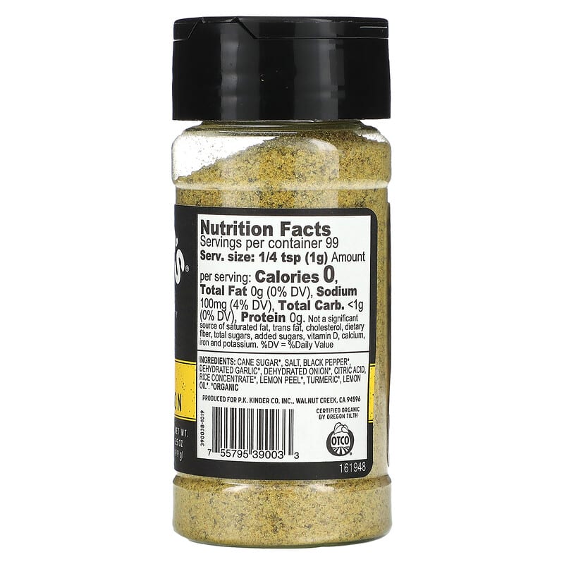 Organic Cracked Pepper & Lemon Seasoning