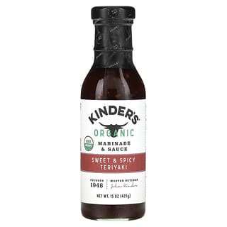 KINDER'S, Organic Marinade & Sauce, Sweet & Spicy Teriyaki, 15 oz (425 g)