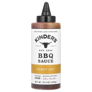 KINDER'S, BBQ Sauce, Honey Hot, BBQ-Sauce, Honig, 439 g (15,5 oz.)